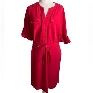 Jones New York red stretch dress size 14